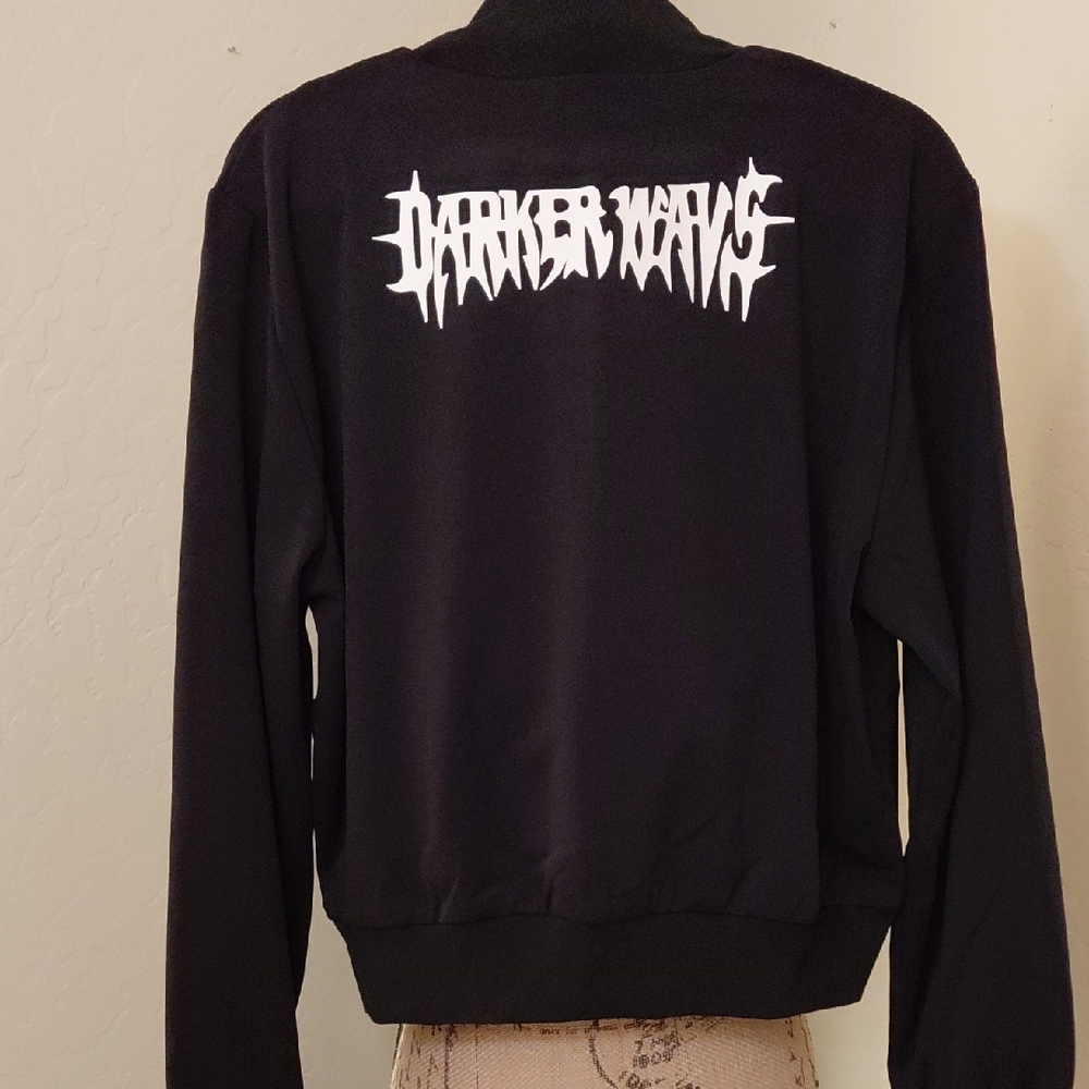 DOLLSKILL DARKER WAVS XXL AMBIENT FITTED TRACK JACKET BLACK